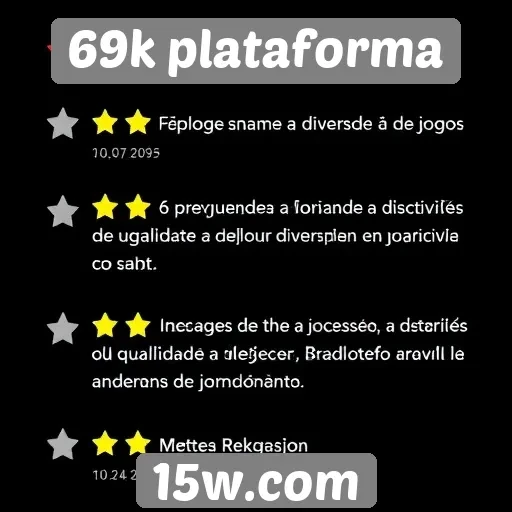 Avaliações de usuários da 69k plataforma são positivas